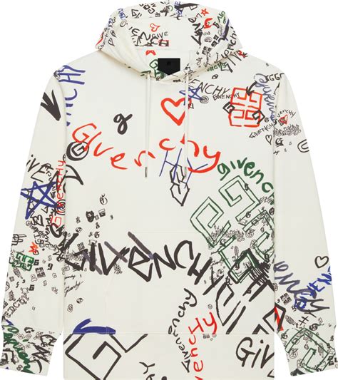 givenchy graffiti hoodie|Givenchy official site .